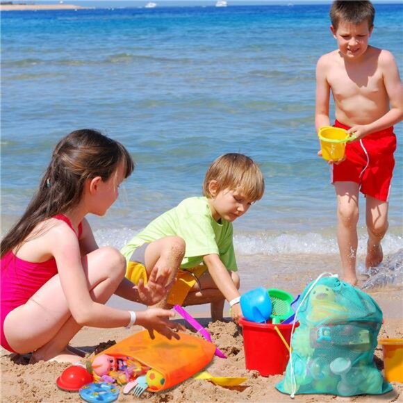 6 Pieces Mesh Stuff Sack, 11 x 15 Inch Durable Nylon Drawstring Laundry Bag - Picture 2 of 7